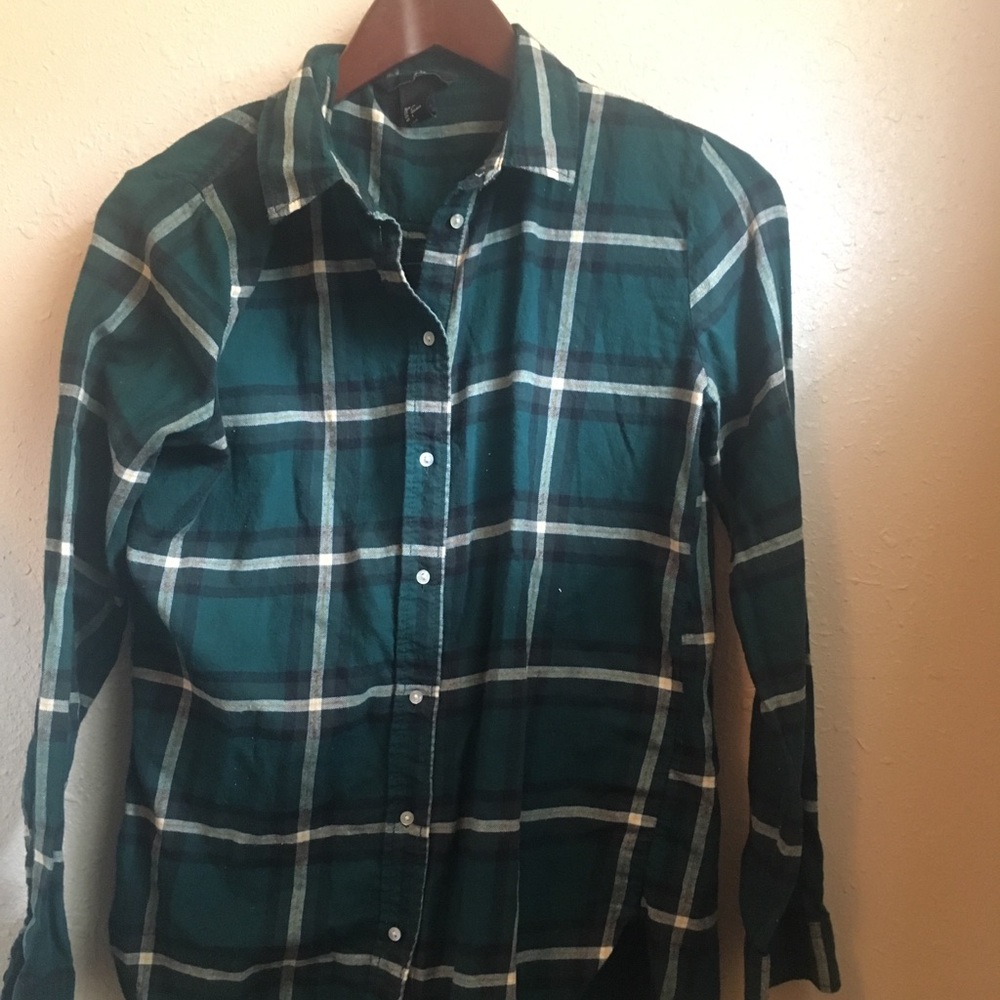 H&M plaid button up
